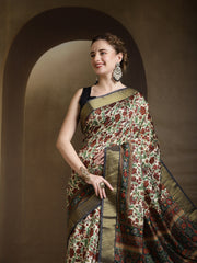 Digital Printed Art Silk Saree
