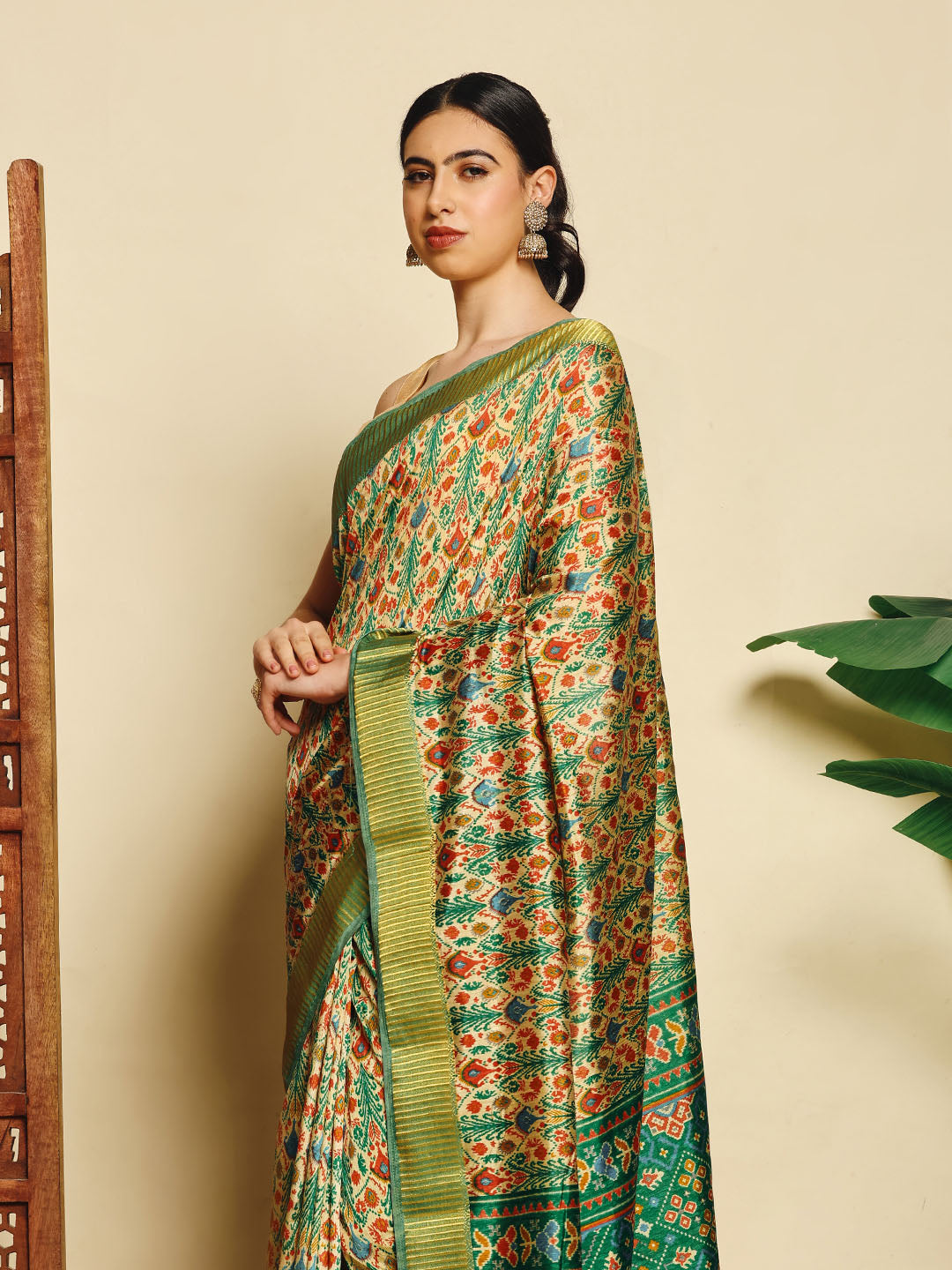 Digital Printed Art Silk Saree