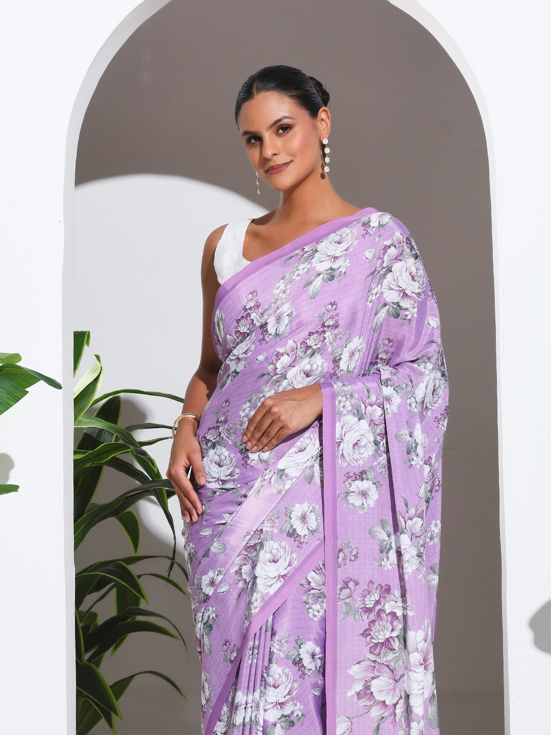 Digital Printed Crepe Saree