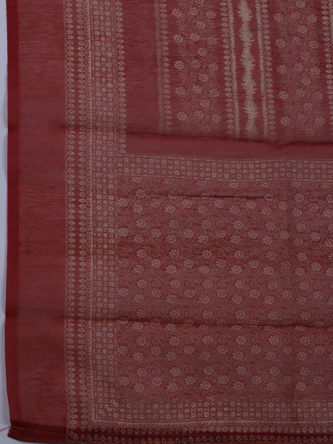 Printed Chanderi Unstitched Suit With Dupatta