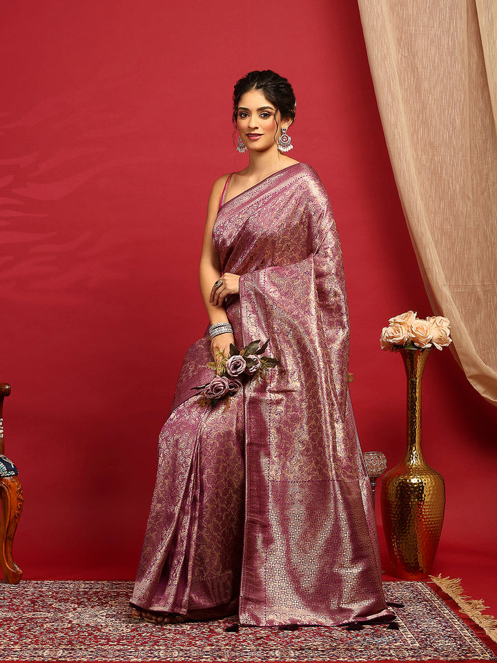 Woven Design Satin Saree