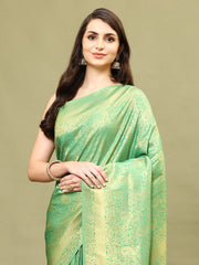 Zari Jaal Woven Handloom Saree