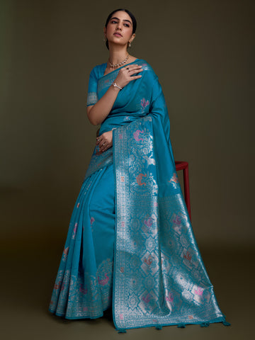 Zari Jaal Woven Art Silk Saree