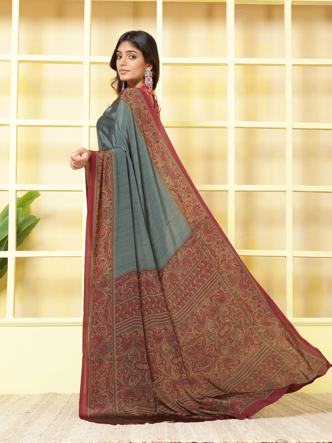 Digital Printed Crepe Saree
