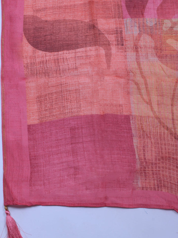 Zardozi Art Silk Unstitched Suit Piece With Dupatta