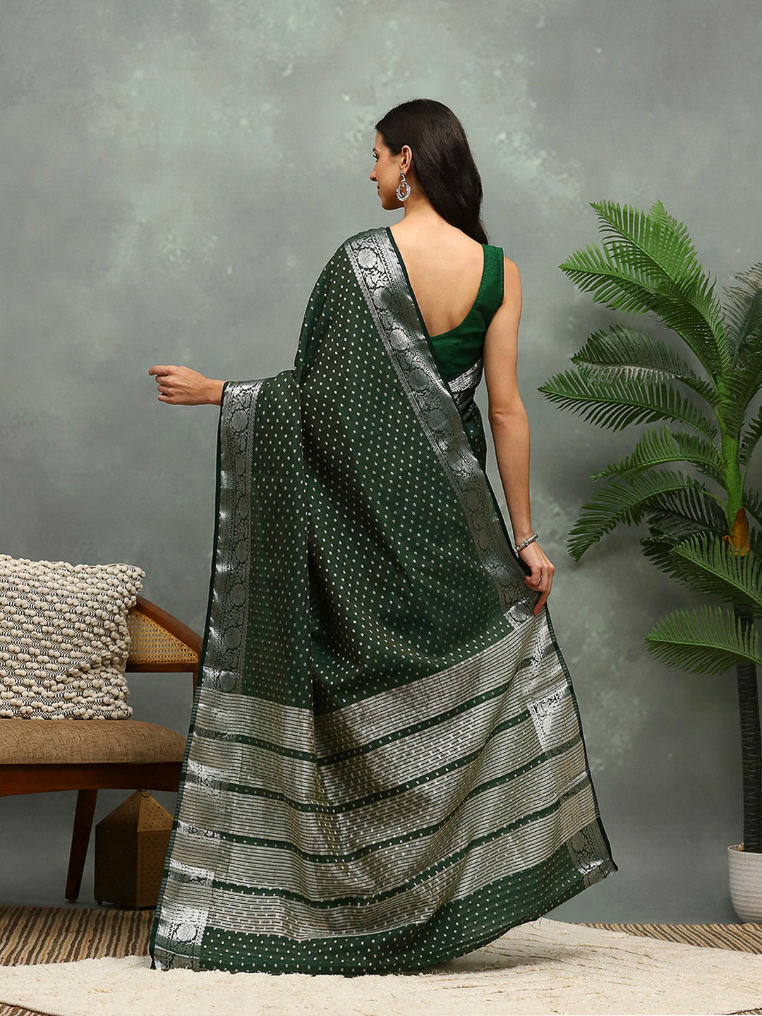 Woven Booti Art Silk Saree