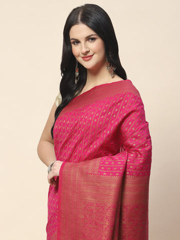 Zari Jaal Woven Handloom Saree