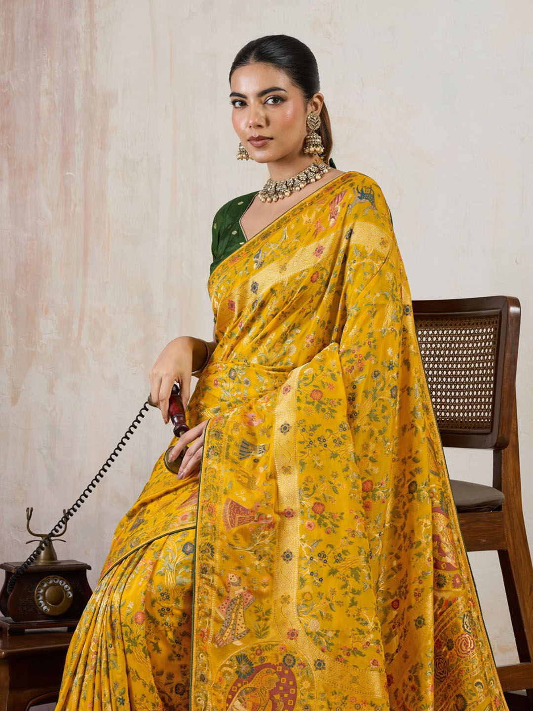 Woven Design Makhmal Silk Saree