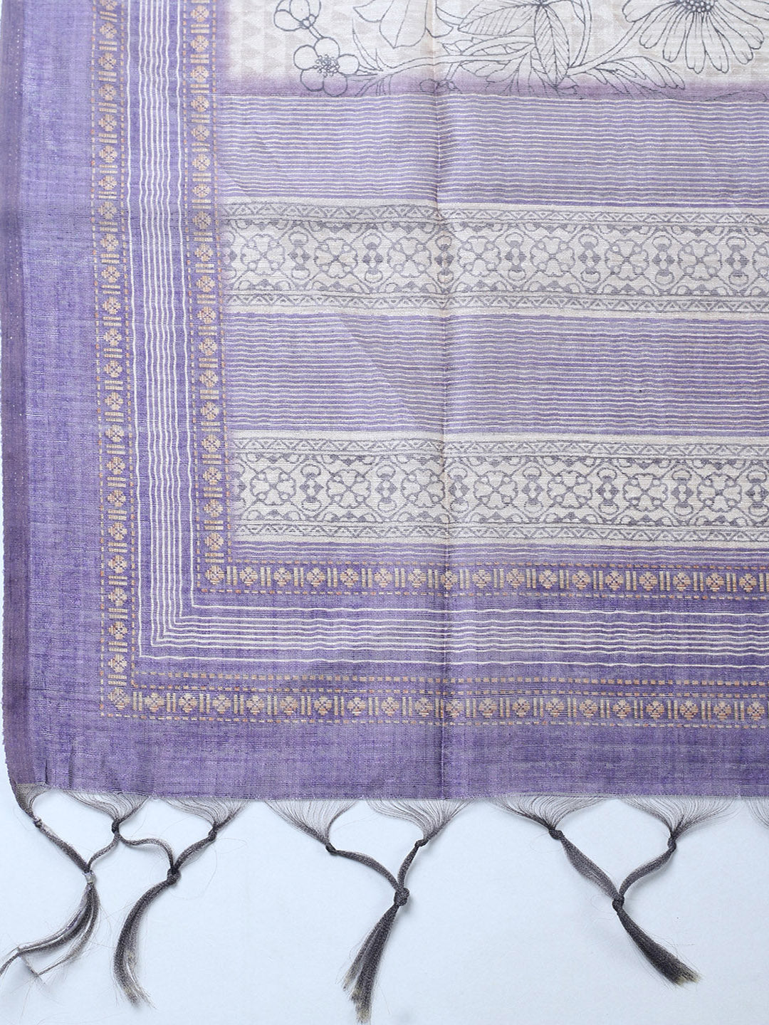 Embroidered Chanderi Unstitched Suit With Pant &amp; Dupatta