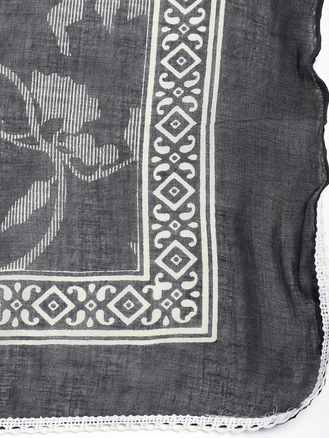 Printed Cotton Blend Unstitched Suit With Dupatta