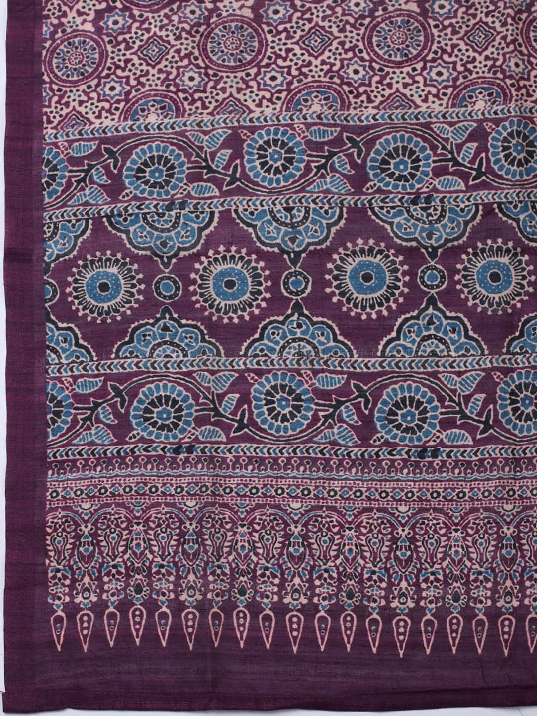 Embroidered Tussar Unstitched Suit With Pant &amp; Dupatta