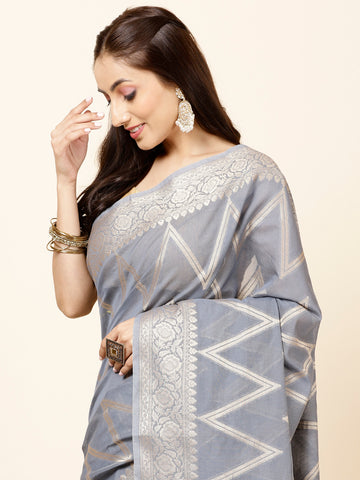 Zari Jaal Woven Cotton Saree