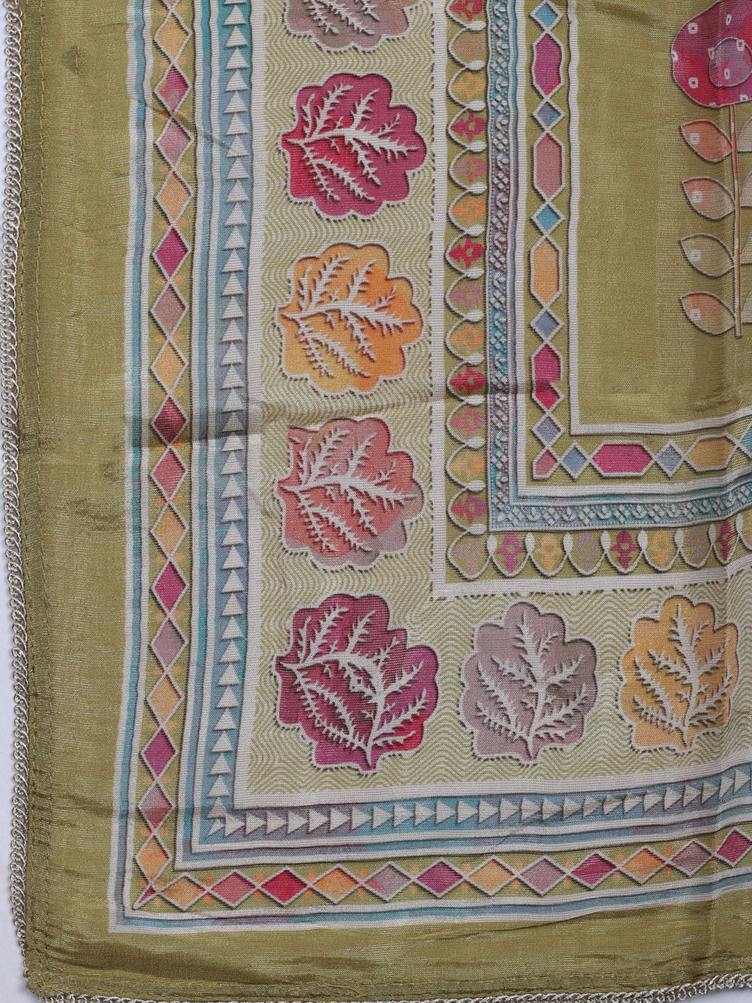 Woven Tissue  Unstitched Suit With Dupatta