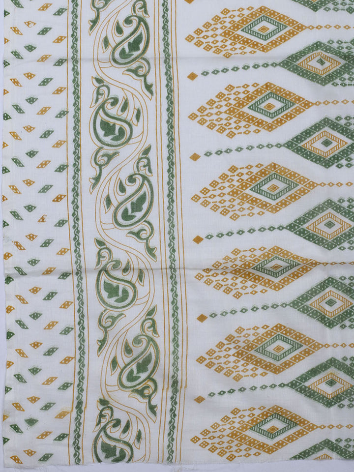 Neck Embroidered Cotton Blend Unstitched Suit With Dupatta