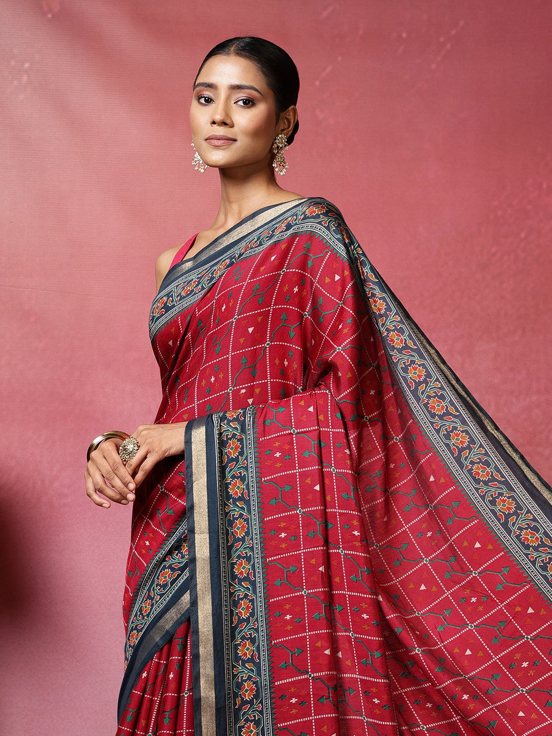 Digital Printed Art Silk Saree