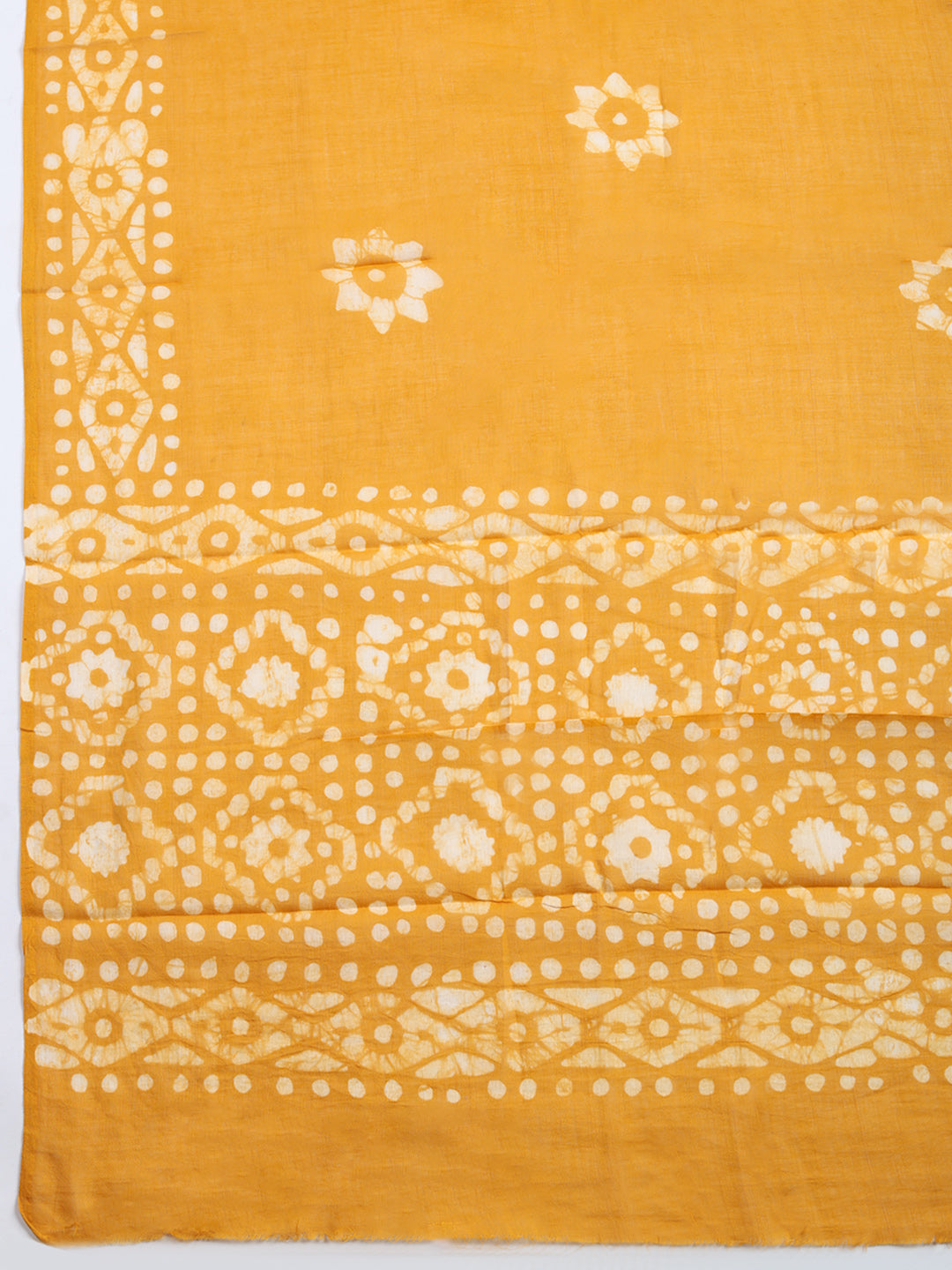 Printed Cotton Blend Unstitched Suit With Pant &amp; Dupatta