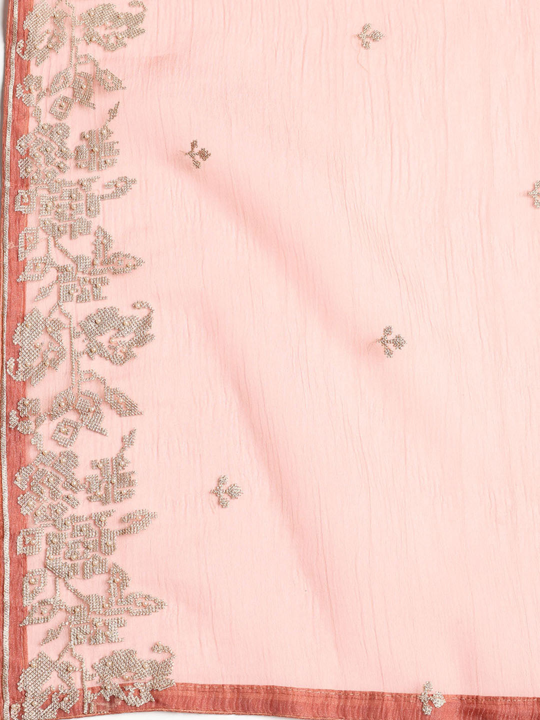 Embroidered Tissue Unstitched Suit With Dupatta