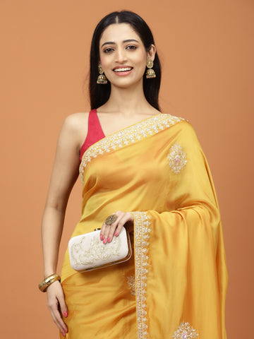 Sequin Embroidered Organza Saree