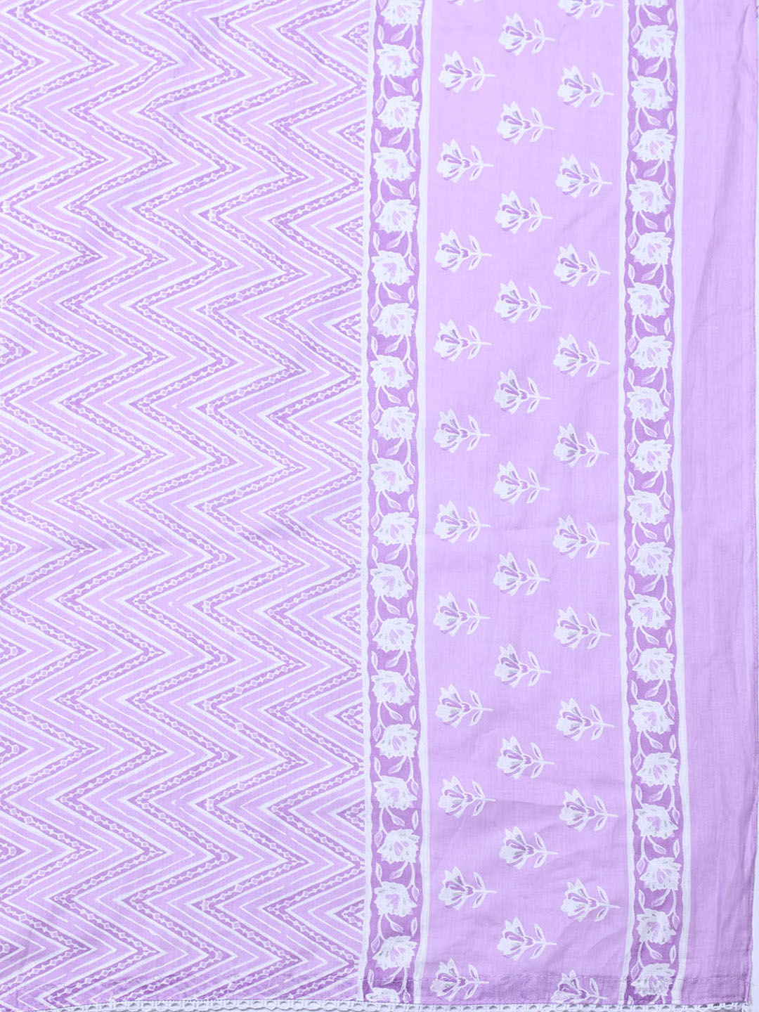 Embroidered Cotton Blend Unstitched Suit With Pant &amp; Dupatta
