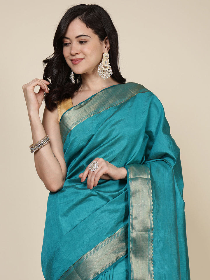 Brocade Zari Jaal Art Silk Woven Saree