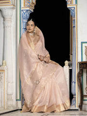 Woven Border Linen Saree