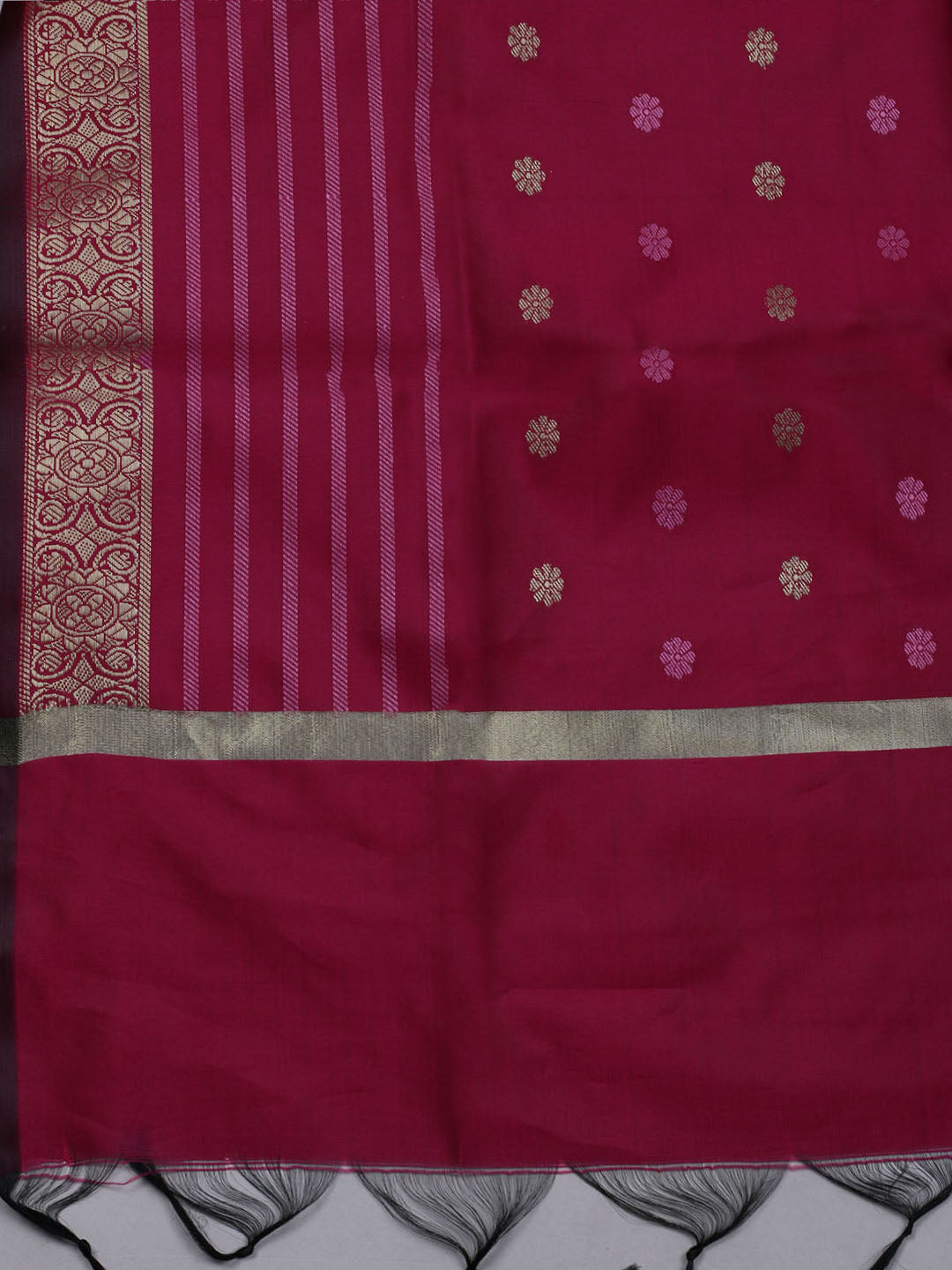 Woven Chanderi Unstitched Suit With Dupatta