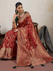 Woven Design Pashmina Saree