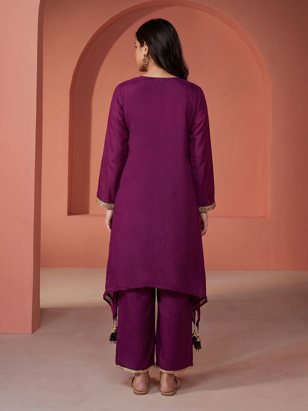 Embroidered Organza Suit Set With Dupatta