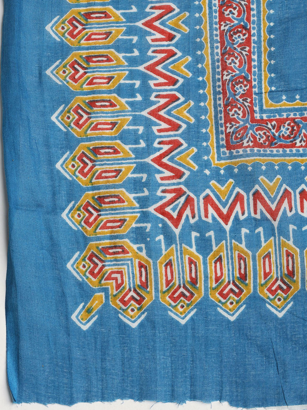 Printed Cotton Blend Unstitched Suit With Dupatta
