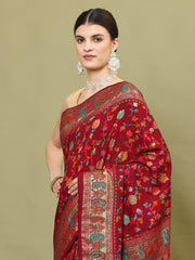 Digital Floral Print Crepe Saree