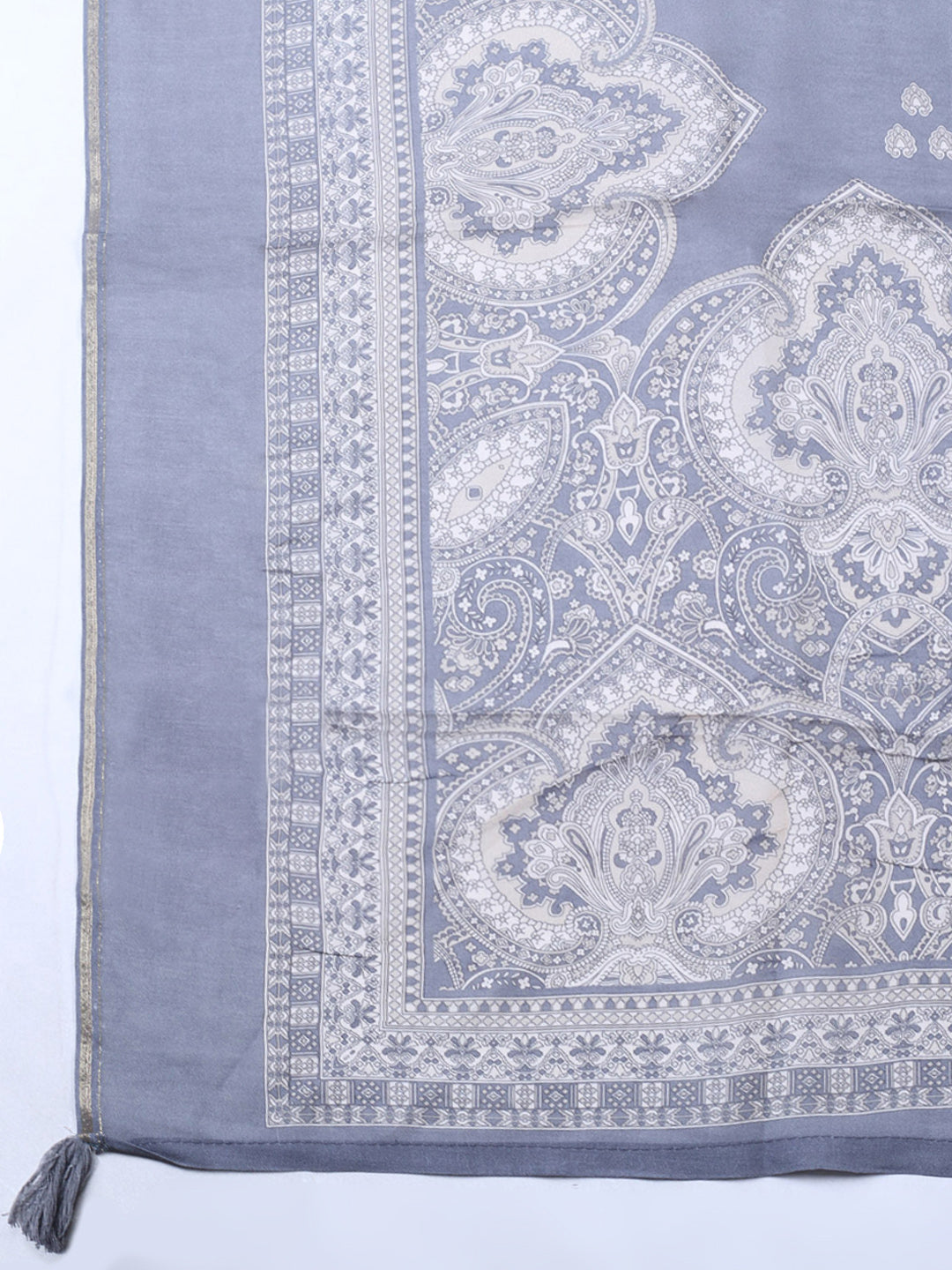 Embroidered Muslin Unstitched Suit With Pant &amp; Dupatta