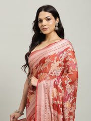 Digital Printed Georgette Saree