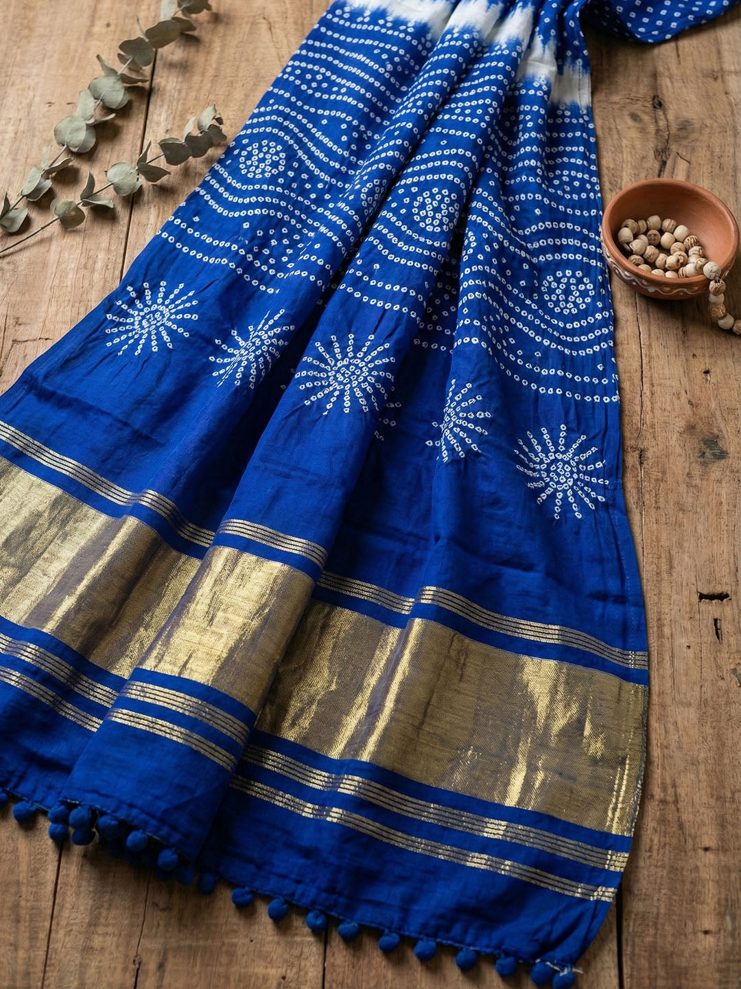 Digital Printed Cotton Blend Unstitched Suit With Pant &amp; Dupatta
