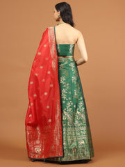 Banarasi Unstitched Choli With Lehenga & Dupatta