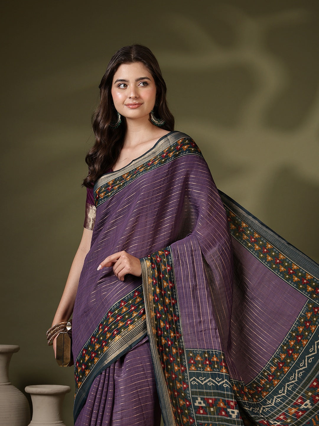 Digital Printed Art Silk Saree