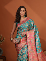Woven Design Satin Saree