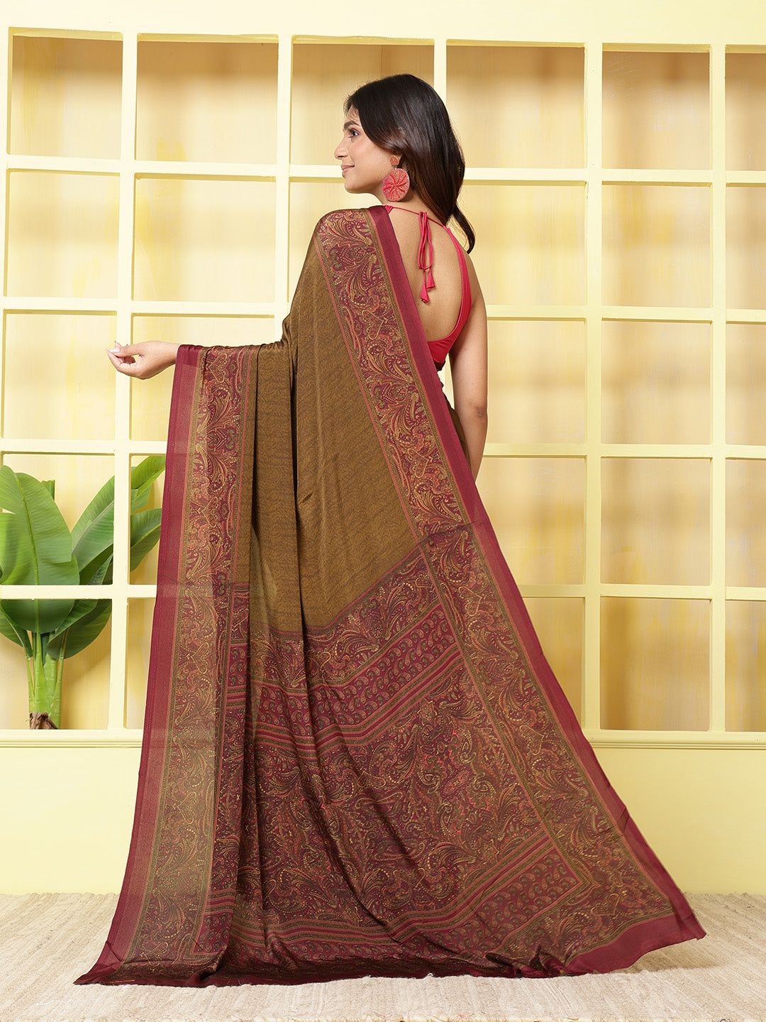 Digital Printed Crepe Saree