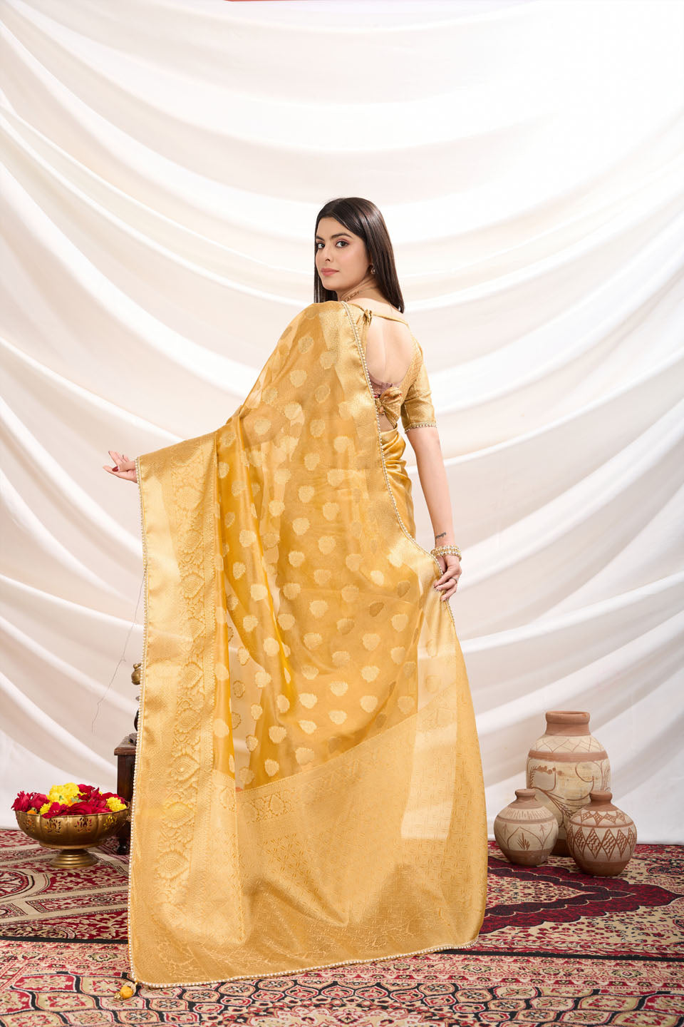 Woven Design Tissue Silk Saree