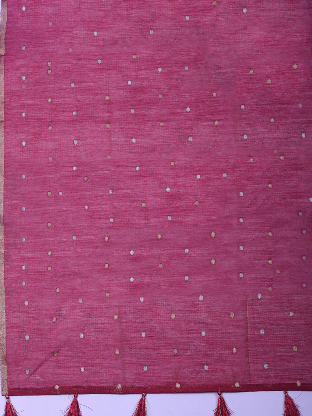 Embroidered Chanderi Unstitched Suit With Pant &amp; Dupatta