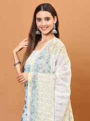 Printed Cotton Unstitched Suit With Dupatta