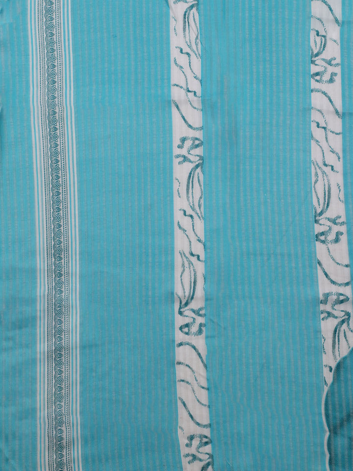 Printed Cotton Blend Unstitched Suit With Dupatta