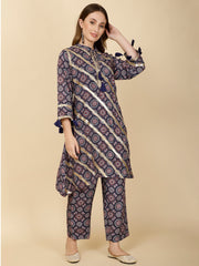 Gota Work Printed Cotton Kurta Set