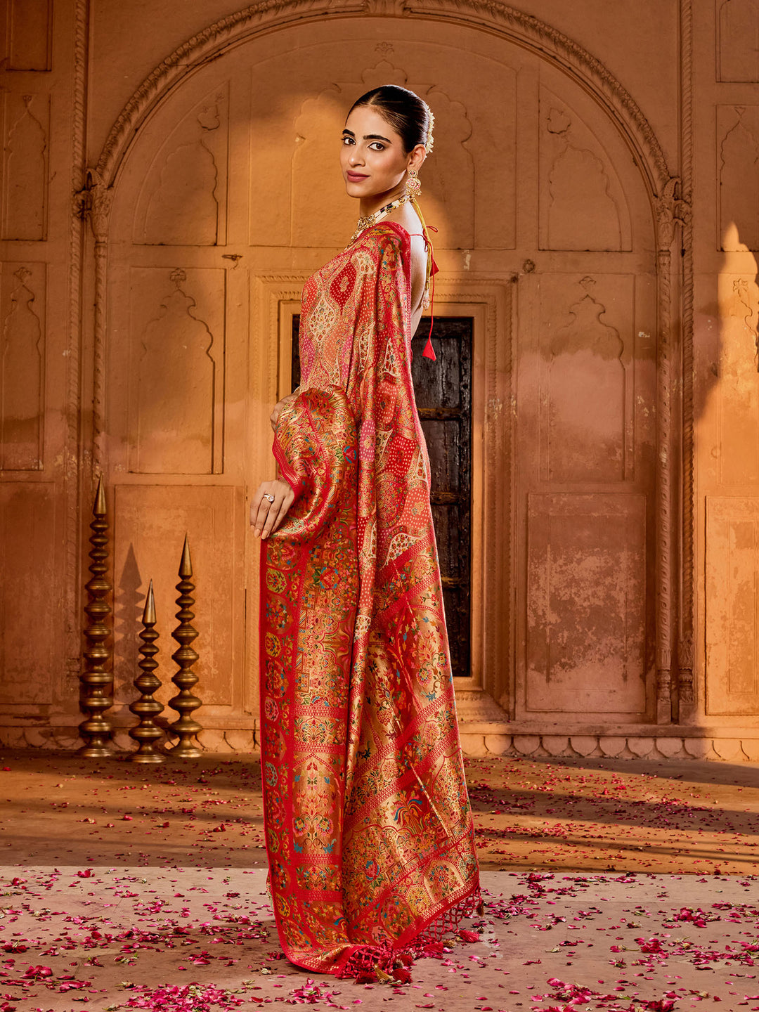 Rani Georgette Printed Saree