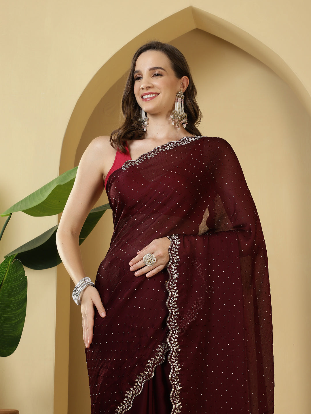 Digital Printed Chiffon Saree