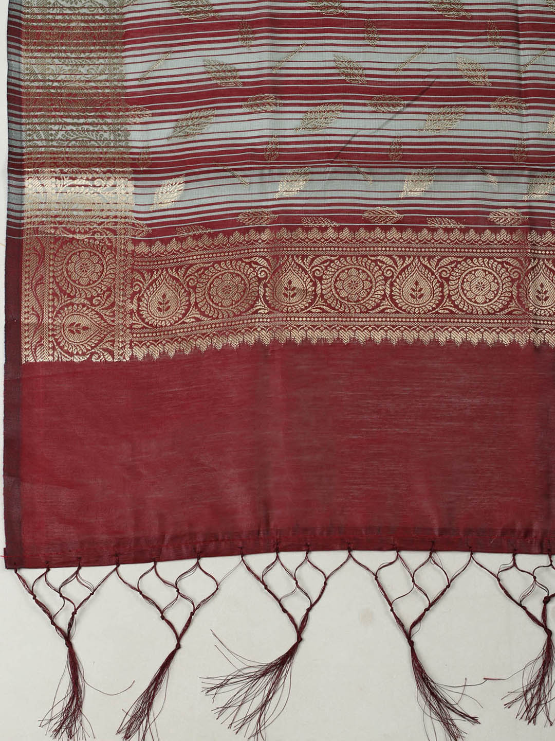 Woven Design Chanderi Unstitched Suit With Pant &amp; Dupatta