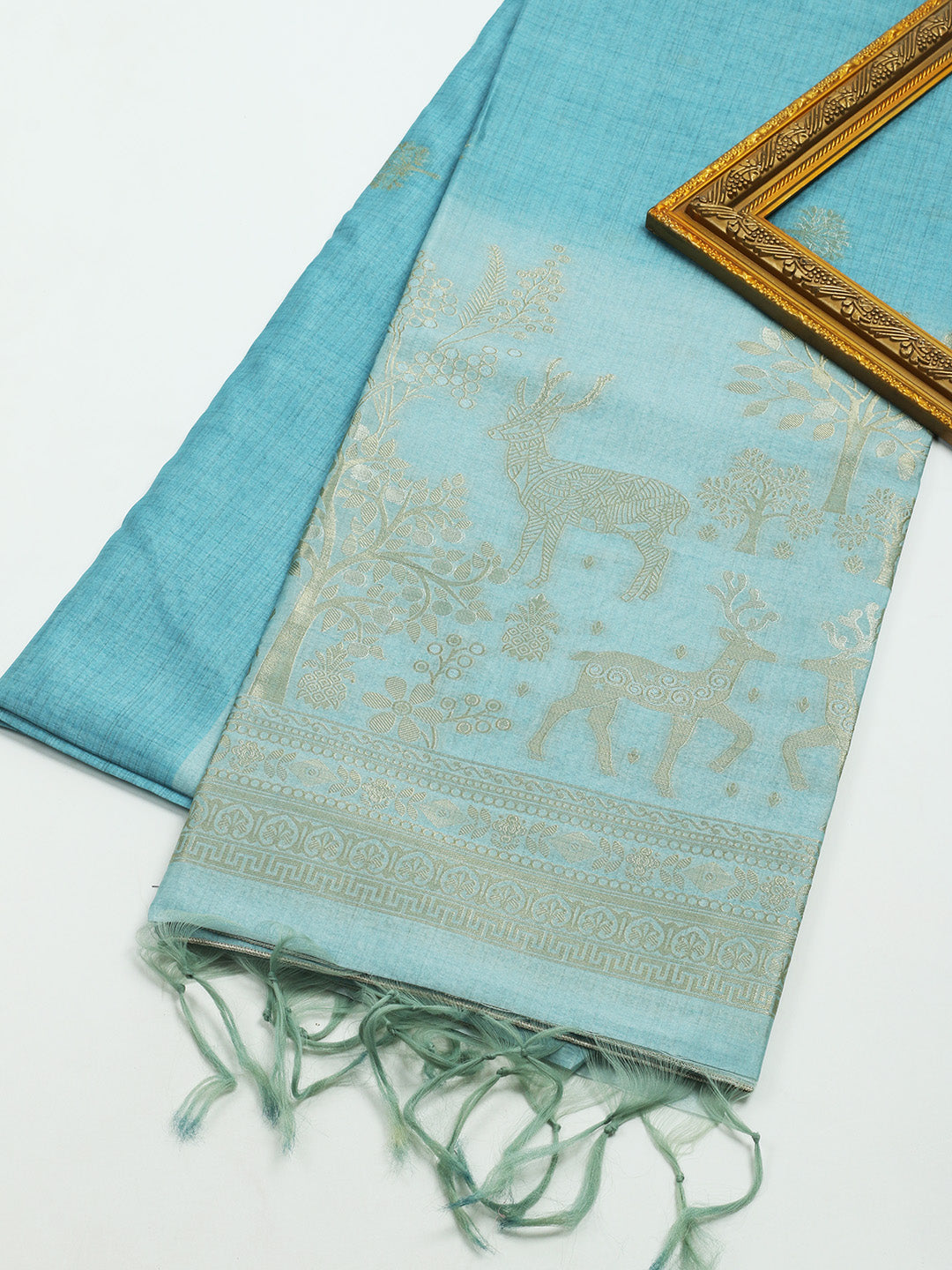 Embroidered Tussar Saree