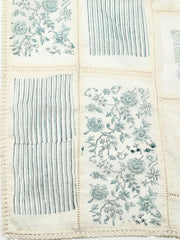 Embroidered Cotton Blend Unstitched Suit With Pant & Dupatta