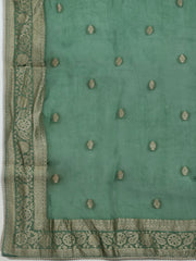 Woven Design Chanderi Unstitched Suit With Dupatta