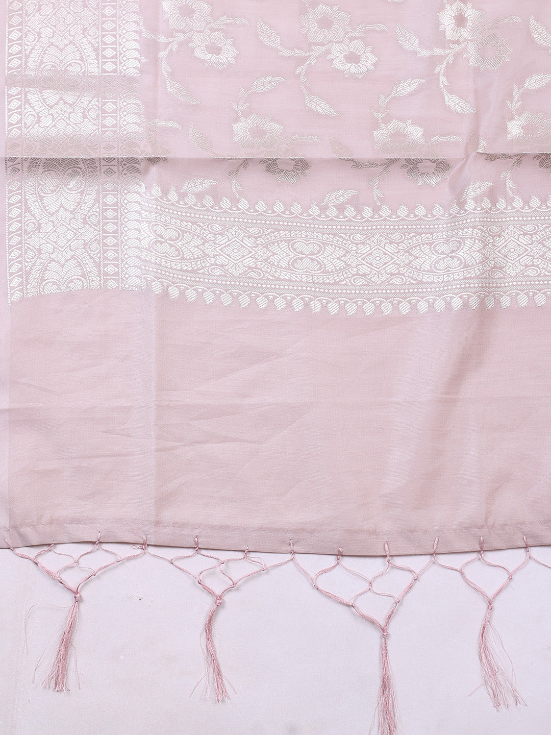 Woven Design Chanderi Unstitched Suit With Pant &amp; Dupatta