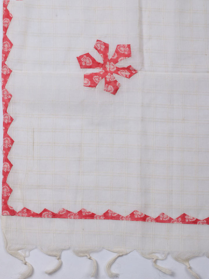 Printed Cotton Blend Unstitched Suit With Dupatta